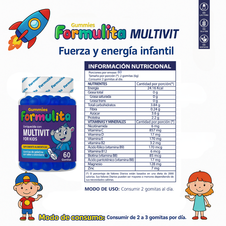 GOMITAS MULTIVITAMÍNICAS PARA NIÑOS
