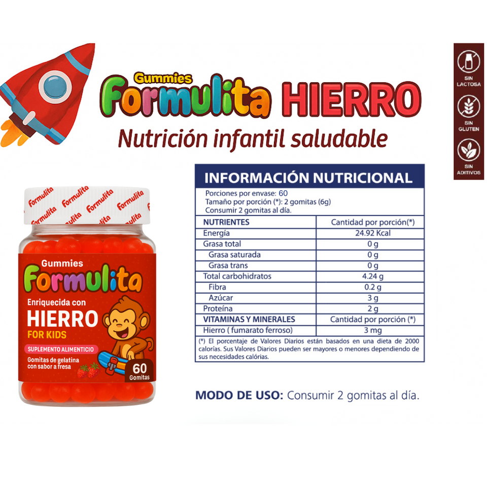 GOMITAS FORMULITA HIERRO PARA NIÑOS (gomitas)