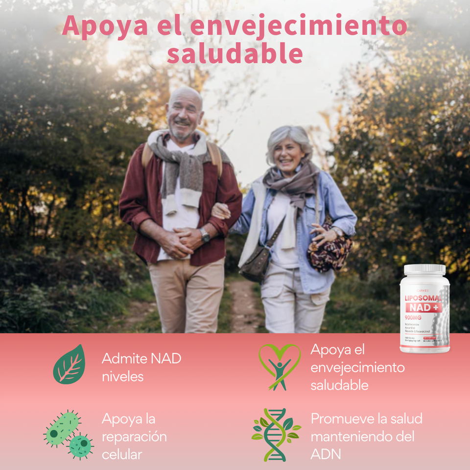 3 UNIDADES  NeverAge LIPOSOMAL NAD+ 1000 MG + RESVERATROL