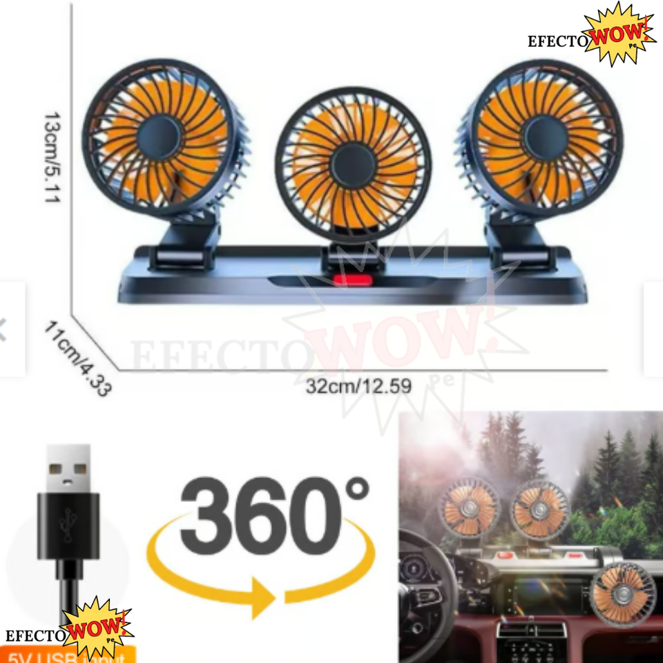 VENTILADOR 3 CABEZALES 12V