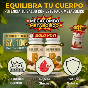 Pack 2x Berberina HCL + 1 Glycozen GRATIS