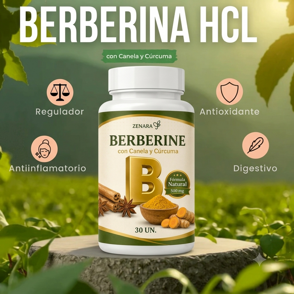 Pack 2x Berberina HCL + 1 Glycozen GRATIS