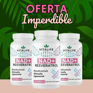 03 X NAD+ 1000 MG + RESVERATROL -  LIPOSOMAL