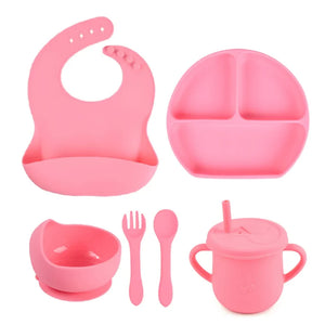 🍼 Set de Vajilla de Silicona para Bebé – 5 Piezas
