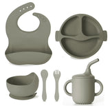 🍼 Set de Vajilla de Silicona para Bebé – 5 Piezas