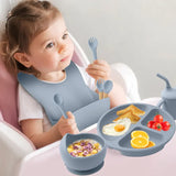 🍼 Set de Vajilla de Silicona para Bebé – 5 Piezas